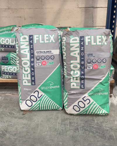 mortero cola extra blanco - mortero cola gris - mortero cola pegoland PUMA