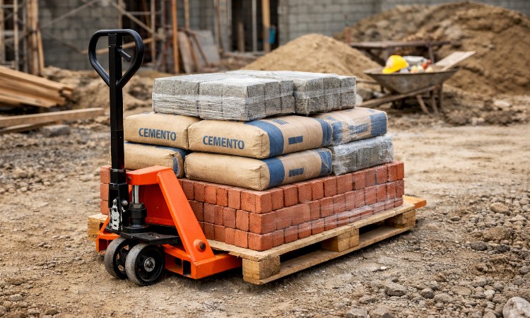 mover materiales en obra